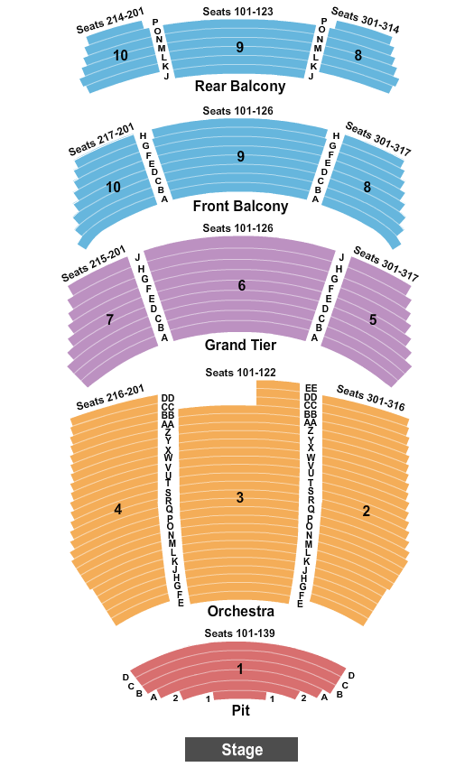 Durham Performing Arts Center Les Misérables Seating Chart